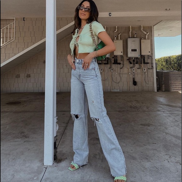 ZARA WIDE LEG JEANS - Picture 3 of 11